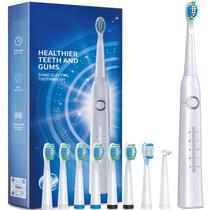Escova de Dentes Elétrica TEETHEORY Premium - com 8 Cabeças de Reposição Escova de Dentes Elétrica TEETHEORY Premium - com 8 Cabeças de Reposição