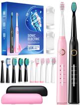 Escova de Dentes Elétrica TEETHEORY Sonic - 40.000 VPM, 5 Modos e 12 Cabeças Escova de Dentes Elétrica TEETHEORY Sonic - 40.000 VPM, 5 Modos e 12 Cabeças