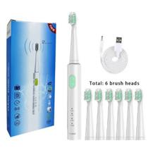 Escova de dentes elétrica temporizador adulto 3 modos recarregável