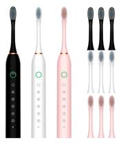 Escova De Dentes Elétrica Ultrasônica Recarregável 3 Cabeças Escova De Dentes Elétrica Ultrasônica Recarregável 3 Cabeças