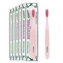 Escova de dentes Euthymol Whitening Premium Soft Pink, pacote com 6