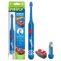 Escova de dentes Firefly Slim Sonic Hot Wheels com carregador USB 3+