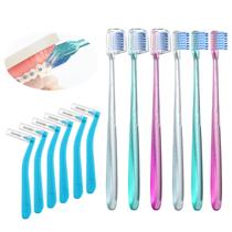 Escova de dentes Fregum ortodôntica em forma de V para aparelho ortodôntico de 6 unidades Escova de dentes Fregum ortodôntica em forma de V para aparelho ortodôntico de 6 unidades
