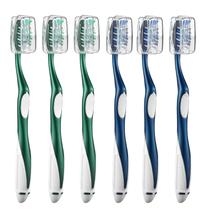 Escova de dentes Fremouth Firm para adultos com capa com raspador de língua Escova de dentes Fremouth Firm para adultos com capa com raspador de língua