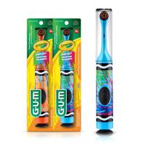 Escova de dentes GUM Crayola Power para crianças Extra Soft 1 pacote com 2 Escova de dentes GUM Crayola Power para crianças Extra Soft 1 pacote com 2