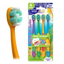 Escova de Dentes GuruNanda Butter On Gums Kids 4 Unidades Macia Escova de Dentes GuruNanda Butter On Gums Kids 4 Unidades Macia