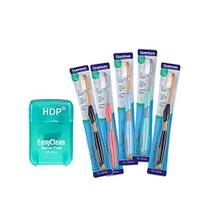 Escova de dentes HDP Euro-Tech, pacote de 5 com Bonus + fio dental