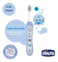 Escova De Dentes Infantil +6m Macia First Milk Teeth Chicco 2 Cores