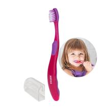 Escova de Dentes Infantil Cerdas Extra Macias A Partir de 7 Anos RosaTipper Steps Kess