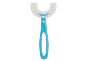 Escova De Dentes Infantil De Silicone Formato Em U 360º Grau (de 6 a 12anos) Azul - GE