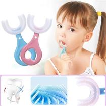 Escova De Dentes Infantil De Silicone Formato Em U 360º Grau Escova De Dentes Infantil De Silicone Formato Em U 360º Grau