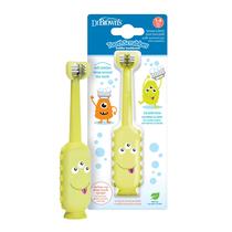 Escova de dentes infantil ToothScrubber Dr. Brown's Green de 1 a 4 anos