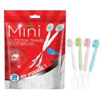 Escova de dentes KUGUAN mini descartável para viagem, 28 unidades