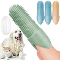 Escova de dentes LABRUSID Dog Tooth 360 de silicone para limpeza, pacote com 4