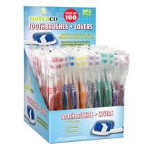 Escova de dentes natraco Bulk Pack com capas de cerdas médias macias Escova de dentes natraco Bulk Pack com capas de cerdas médias macias