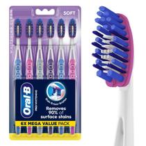 Escova de dentes Oral-B 3D branca Pro-Flex Soft 6 unidades