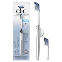 Escova de dentes Oral-B Clic Chrome White com 1 suporte de cabeça de escova