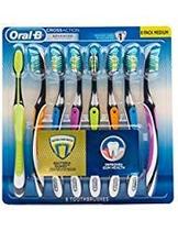 Escova de Dentes Oral-B Cross Action Kit com 8 Unidades Bacteria Guard