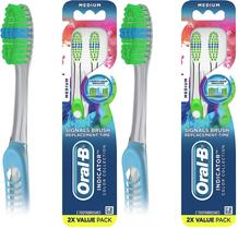 Escova de Dentes Oral-B Indicator Color Collection Média Pacote com 2 Escova de Dentes Oral-B Indicator Color Collection Média Pacote com 2