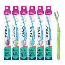 Escova de dentes Preserve, ecológica, para adultos, ultramacia, pacote com 6 Escova de dentes Preserve, ecológica, para adultos, ultramacia, pacote com 6