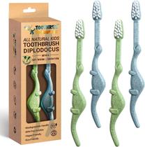 Escova de Dentes ROARex Infantil Ecológica Dinossauro Kit com 4 Unidades Escova de Dentes ROARex Infantil Ecológica Dinossauro Kit com 4 Unidades