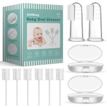 Escova de Dentes SmilBoxy Kit de Higiene Oral para Bebês com 105 Peças - Limpador de Língua de Algodão Macio Escova de Dentes SmilBoxy Kit de Higiene Oral para Bebês com 105 Peças - Limpador de Língua de Algodão Macio
