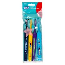 Escova de Dentes TePe Kids Extra Macia Pacote com 4 Idade 3+ Escova de Dentes TePe Kids Extra Macia Pacote com 4 Idade 3+