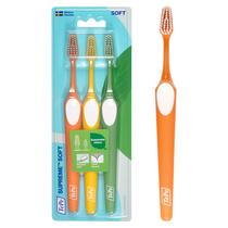 Escova de Dentes TEPE Supreme Cerdas Macias Pacote com 3 Bateria Escova de Dentes TEPE Supreme Cerdas Macias Pacote com 3 Bateria