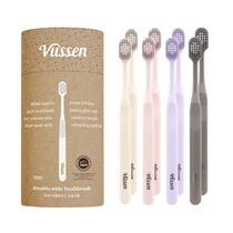 Escova de dentes Vussen Double Wide com cerdas macias e cabeça de 53 furos Escova de dentes Vussen Double Wide com cerdas macias e cabeça de 53 furos