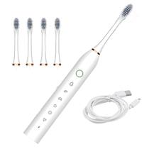 Escova de Dentes X-3 Sonica Elétrica 4 Refis Recarregável