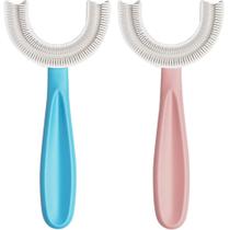 Escova de dentes YOTEE em forma de U para crianças pequenas, silicone de qualidade alimentar, 2 peças