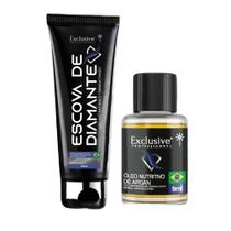 Escova De Diamante Alisamento Natural com Progressiva Sem Formol, Alisa, Hidrata e Matiza 200 ml