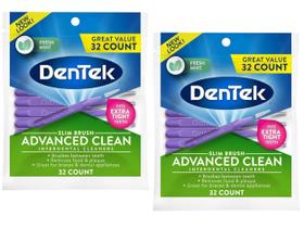 Escova de fio dental DenTek Slim Interdental 32 unidades x2 Escova de fio dental DenTek Slim Interdental 32 unidades x2