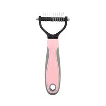 Escova De Grooming Para Animais De Estimação Em Aço Inoxidável Dupla Face, Removedor De Pelos Para