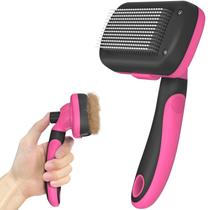 Escova de higiene para animais de estimação Dipoo Self-Cleaning para cães e gatos rosa Escova de higiene para animais de estimação Dipoo Self-Cleaning para cães e gatos rosa