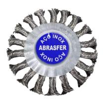 Escova de Inox Circular Trançada 4.1/2 X 1/2 X 7/8 POL ABRASFER