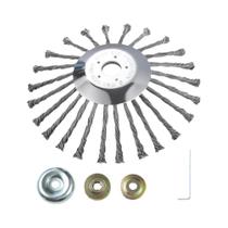 Escova De Jardim Com Roda De Aço De 10 Polegadas Para Remoção De Ervas Daninhas E Ferrugem,