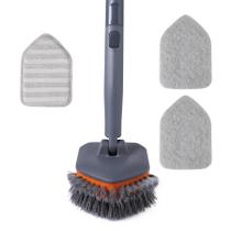 Escova de lavagem CLEANHOME Tub Tile com 3 almofadas de limpeza de 56 cm Escova de lavagem CLEANHOME Tub Tile com 3 almofadas de limpeza de 56 cm