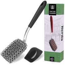 Escova de lavagem de ferro fundido com alça Limpador de ferro fundido