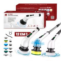 Escova De Limpeza 12 Em 1 Elétrica Multifuncional Giratória