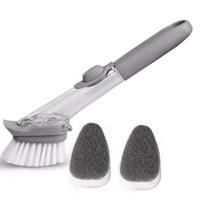 Escova De Limpeza 2 Em 1 Esponja Louça Dispenser Detergente - Cleaning Brush