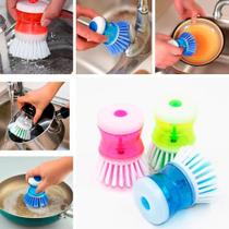 Escova De Limpeza Com Recipiente Para Detergente Multiuso
