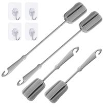 Escova de limpeza de garrafas BEBOKI Soft Sponge, pacote com 4 unidades com gancho Escova de limpeza de garrafas BEBOKI Soft Sponge, pacote com 4 unidades com gancho