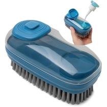 Escova de Limpeza Dispenser Hidráulico de Sabão Integrado Multifuncional Escovinha para Lavar Roupa com Cerdas Macias e Resistentes Automática Escova de Limpeza Dispenser Hidráulico de Sabão Integrado Multifuncional Escovinha para Lavar Roupa com Cerdas Macias e Resistentes Automática