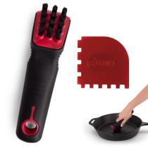 Escova de limpeza e raspador de panela/grelha Cuisinel Cast Iron