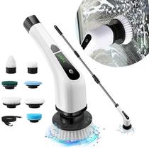 Escova de Limpeza Elétrica 7 em 1 USB Recarregável e Giratório para Cozinha Banheiro Varanda Janela Quarto
