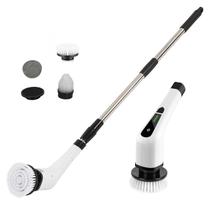Escova de Limpeza Eletrica Potente 25W Giratoria Sem Fio Regarregavel Esfregao Limpeza Azulejo Chao Parede Polimento Escova de Limpeza Eletrica Potente 25W Giratoria Sem Fio Regarregavel Esfregao Limpeza Azulejo Chao Parede Polimento