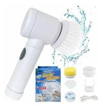 Escova de Limpeza Elétrica Recarregável Multiuso Pro Magic Brush 5 em 1