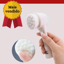 Escova de Limpeza Facial 2 em 1 Cerdas Macias Esfoliante - Nibus