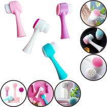 Escova De Limpeza Facial 2 em 1 Massagem Esponja P Skin Care